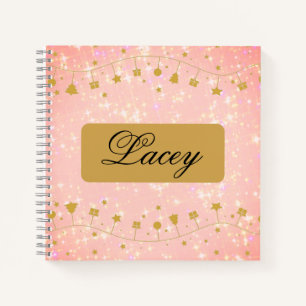 Pretty girlie personalised notebook