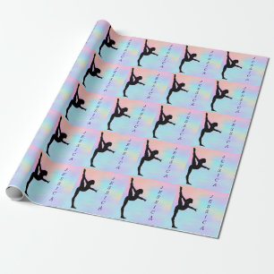 Pretty Girls Gymnastics Pastel Wrapping Paper