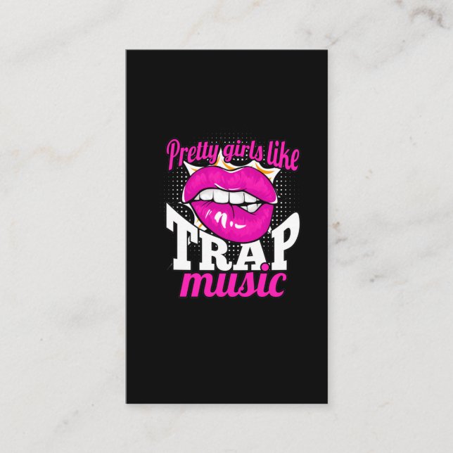 Pretty Girls love Trap Music Hip Hop Dancing Woman Business Card (Front)