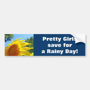 Pretty Girls save for a Rainy Day! bumper stickers
