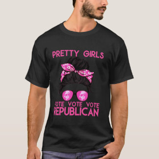 Pretty Girls Vote Republican Conservative patrioti T-Shirt