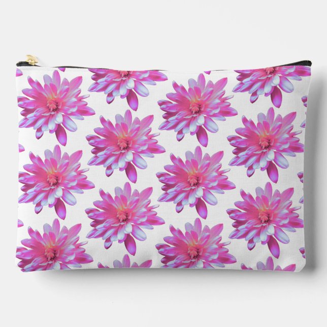 Pretty girly floral pattern cute daisy  accessory pouch (Front)
