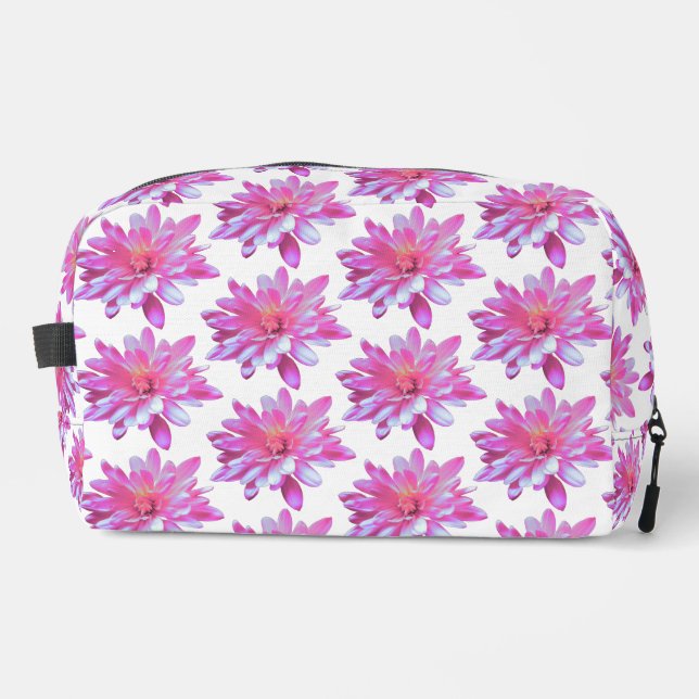 Pretty girly floral pattern cute daisy  dopp kit (Front)