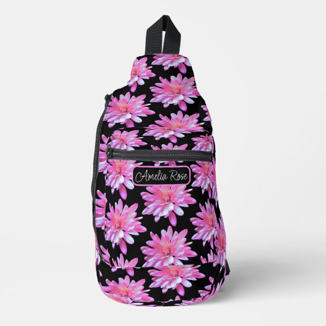 Pretty girly floral pattern cute daisy  sling bag (Front)