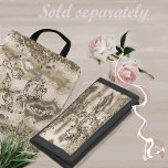 Pretty Girly Monogram Trifold Wallet<br><div class="desc">Beautiful rose flowing on a mocha beige marble background ladies' wallet. This elegant and stylish wallet is for girls who love toned-down calming colours. It goes well with dark clothing, especially suitable for black outfits. You can personalise it with your name. You can find a matching tote bag with this...</div>