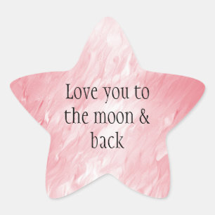 Pretty Girly Pink Star Sticker