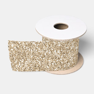 Pretty Glam Gold Glitter Satin Ribbon