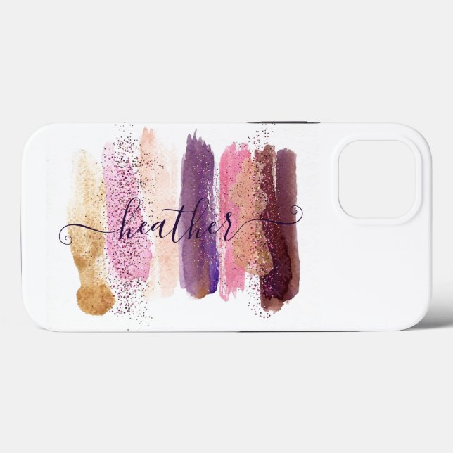 Pretty glitter smear personalised   Case-Mate iPhone case (Back (Horizontal))