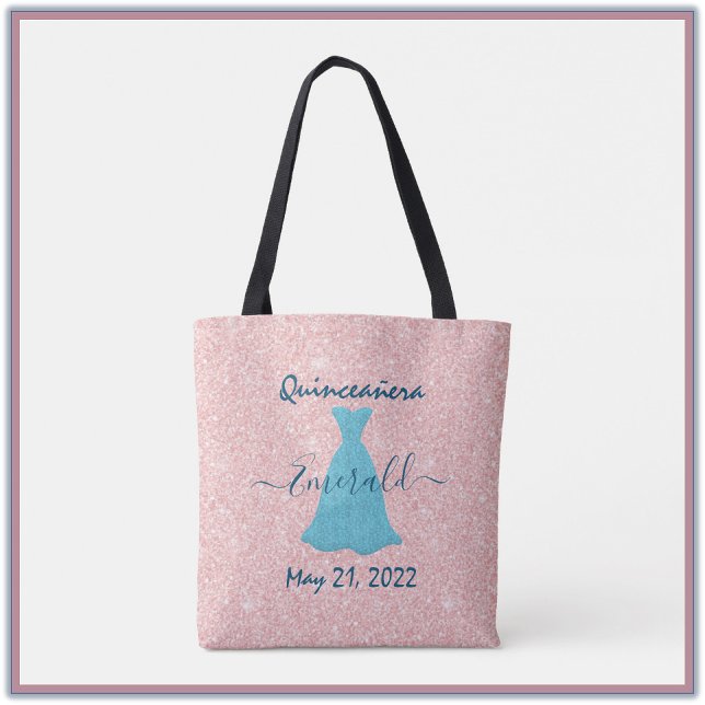 Pretty Glittering Quinceanera Pink  Tote Bag (Creator Uploaded)