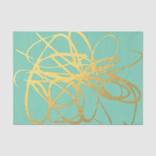 Pretty Gold, Black 10lb Tissue Wrapping Paper