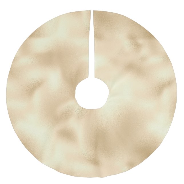 Pretty Gold Brushed Polyester Tree Skirt (Front)