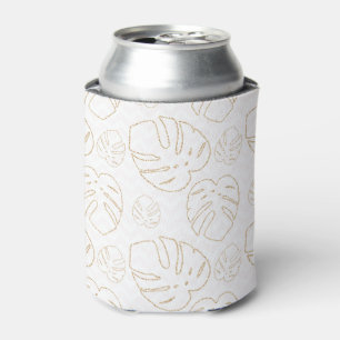 Pretty Gold Leaf Pattern Can Cooler