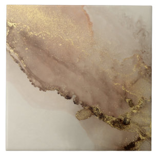 Pretty Gold Light Marble Ceramic Tile