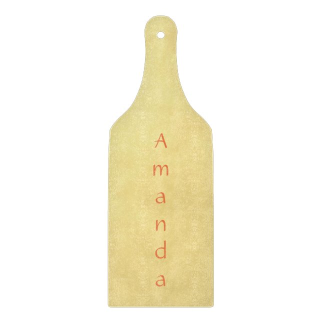 Pretty Golden Monogram Cutting Board (Front)