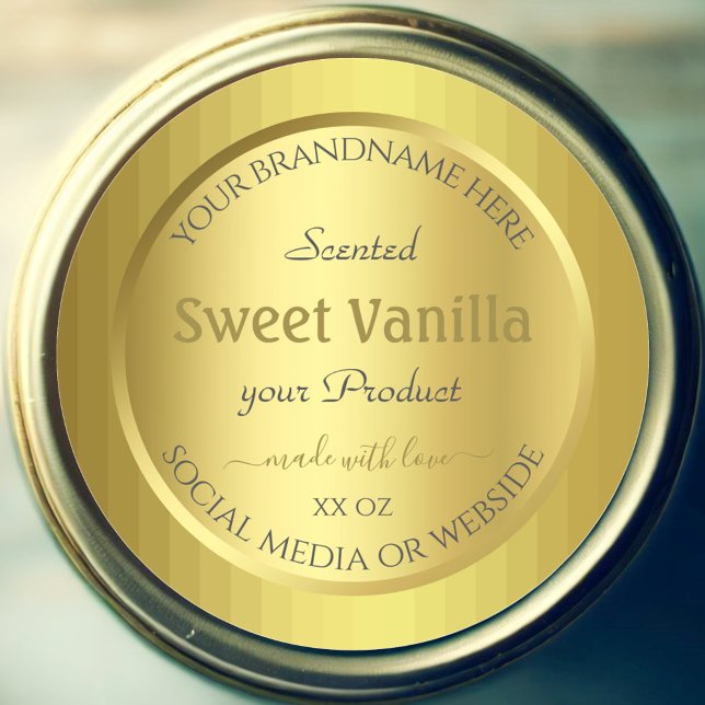 Pretty Golden Product Packaging Labels Gold Effect (Creator Uploaded)