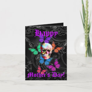 Pretty  gothic skull mothers day card