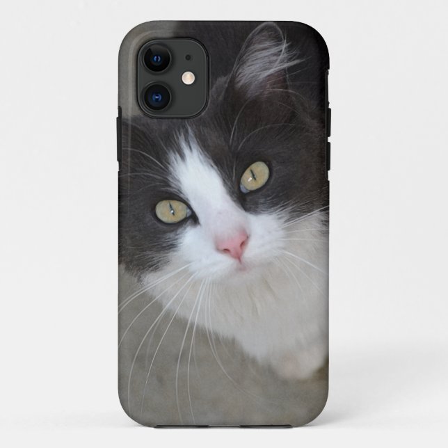 Pretty gray and white cat Case-Mate iPhone case (Back)