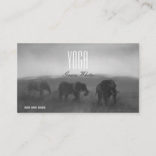 Pretty Gray Nature Pic Yoga Reiki Massage Coach Business Card