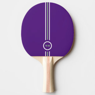 Pretty Green and Purple Ping Pong Paddle
