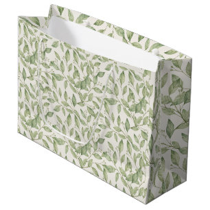 Pretty green foliage large gift bag
