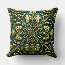 PRETTY GREEN & GOLD IRISH CELTIC KNOTS