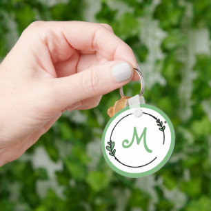 Pretty Green Mononogrammed Key Ring