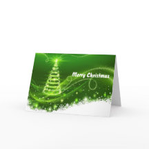 Pretty Green Tree Snow Christmas