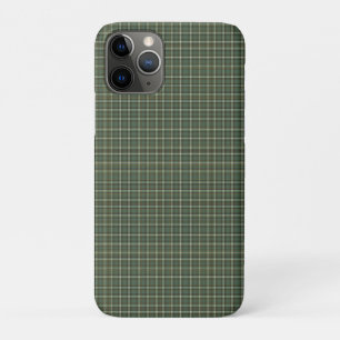 Pretty Green Yellow Plaid Design iPhone 11 Pro Case