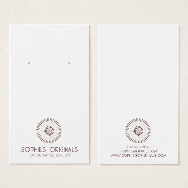 Pretty Grey Lavender Painted Circle Earring  (Front & Back)