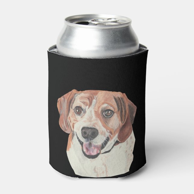 Pretty Hand Drawn Beagle Can Cooler (Can Front)
