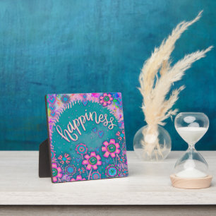 Pretty Happiness Fun Inspirivity Easel Plaque