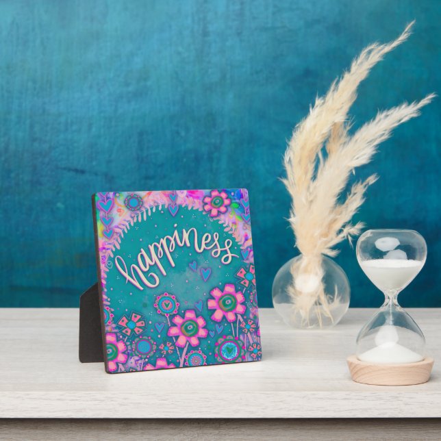 Pretty Happiness Fun Inspirivity Easel Plaque (Insitu)