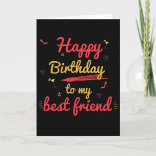 Pretty Happy Birthday Best Friend Card