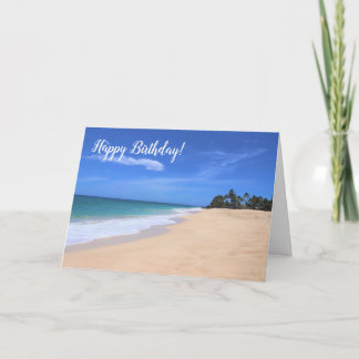Pretty Hawaiian Beach Greeting Card
