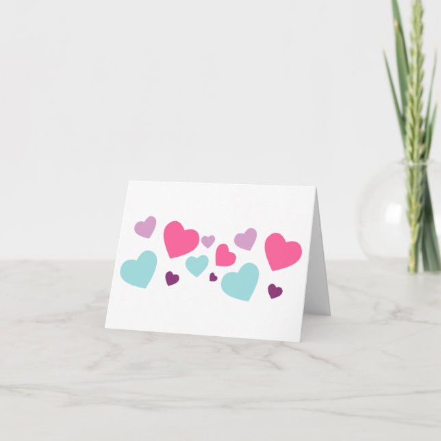 Pretty Heart Design for Heart Lovers PERSONALIZED  Card (Front)