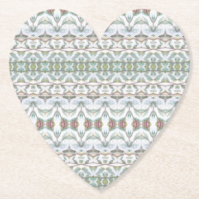 Pretty Heart Paper Coaster (Front)