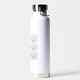pretty heart picture tumbler water bottle