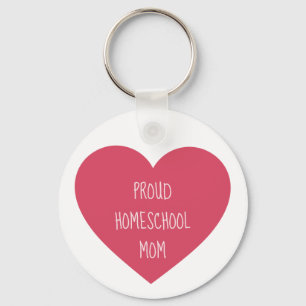 Pretty Heart Proud Homeschool Mum Key Ring