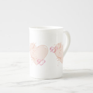 Pretty Hearts Bone China Mug