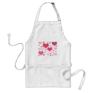 Pretty Hearts in Shades of Pink Standard Apron