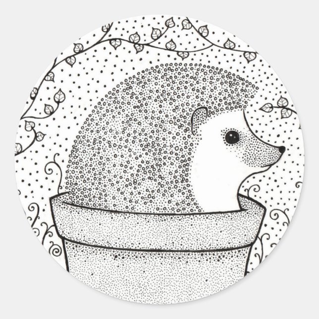 Pretty Hedgehog Sticker (Front)