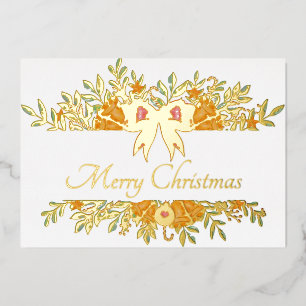 Pretty holiday banner custom foil foil card