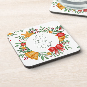 Pretty holiday frame custom coaster