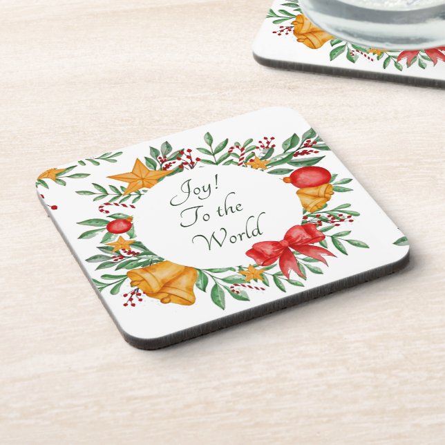 Pretty holiday frame custom coaster (Left Side)