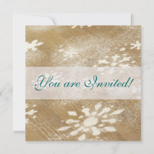 Pretty Holiday Snow Flake Invitations