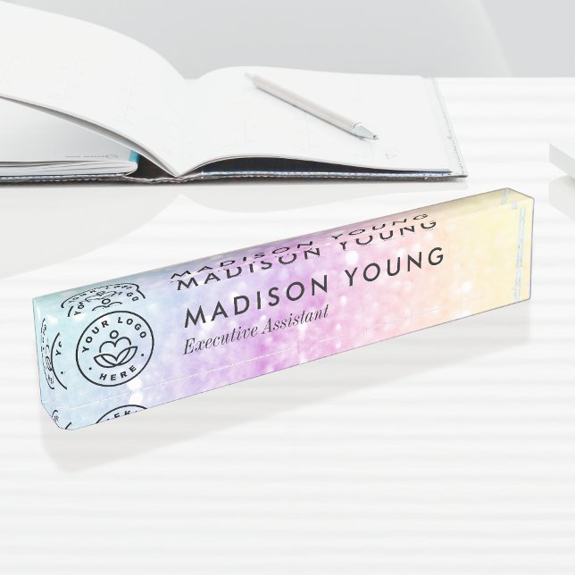 Pretty Holographic Glitter Girly Glamourous Nameplate (Creator Uploaded)