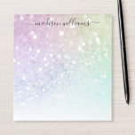 Pretty Holographic Glitter Girly Glamourous Notepad<br><div class="desc">Easily personalise this elegant colourful bokeh glitter pattern with your custom details.</div>