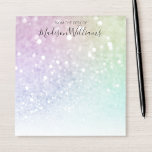 Pretty Holographic Glitter Girly Glamourous Notepad<br><div class="desc">Easily personalise this elegant colourful bokeh glitter pattern with your custom details.</div>