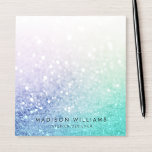 Pretty Holographic Glitter Girly Glamourous Notepad<br><div class="desc">Easily personalise this elegant colourful bokeh glitter pattern with your custom details.</div>