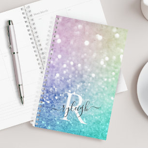 Pretty Holographic Glitter Girly Glamourous Planner